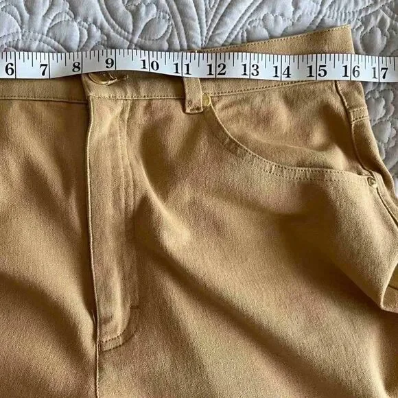 Escada Sport Women’s Yellow Stretchy Jean Pants size 12-14 - Picture 15 of 16